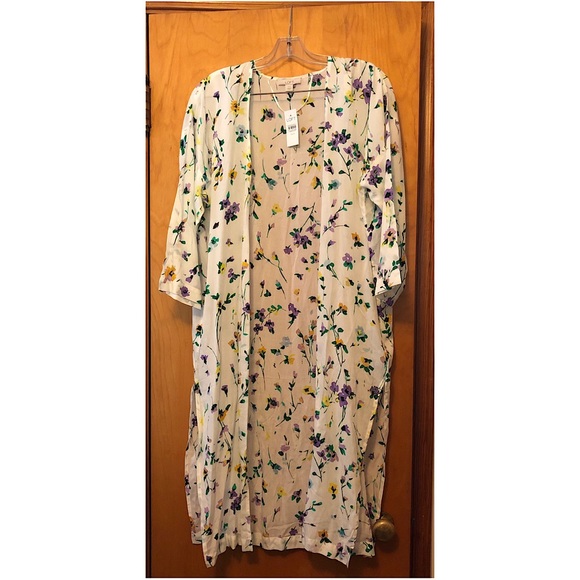 NWT LOFT Floral Duster💜 - Picture 4 of 5